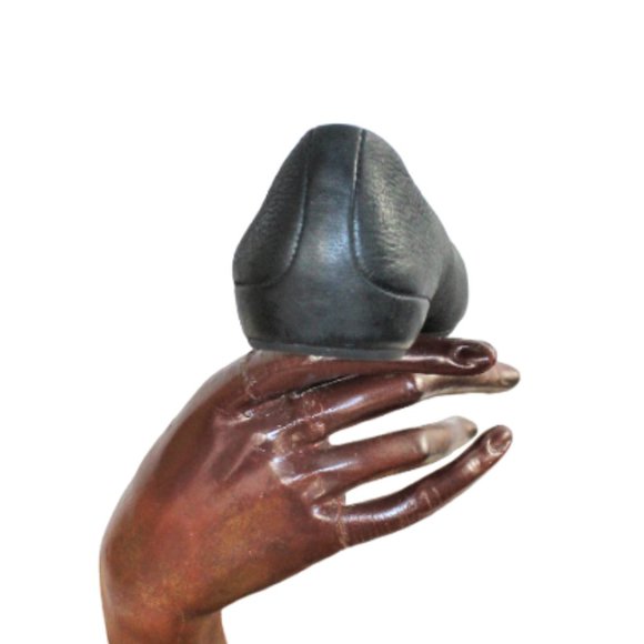 Ecco Black Nubuck Leather Styling Slip-On Flats, Size 36 (US 5 - 5.5) - Picture 3 of 5